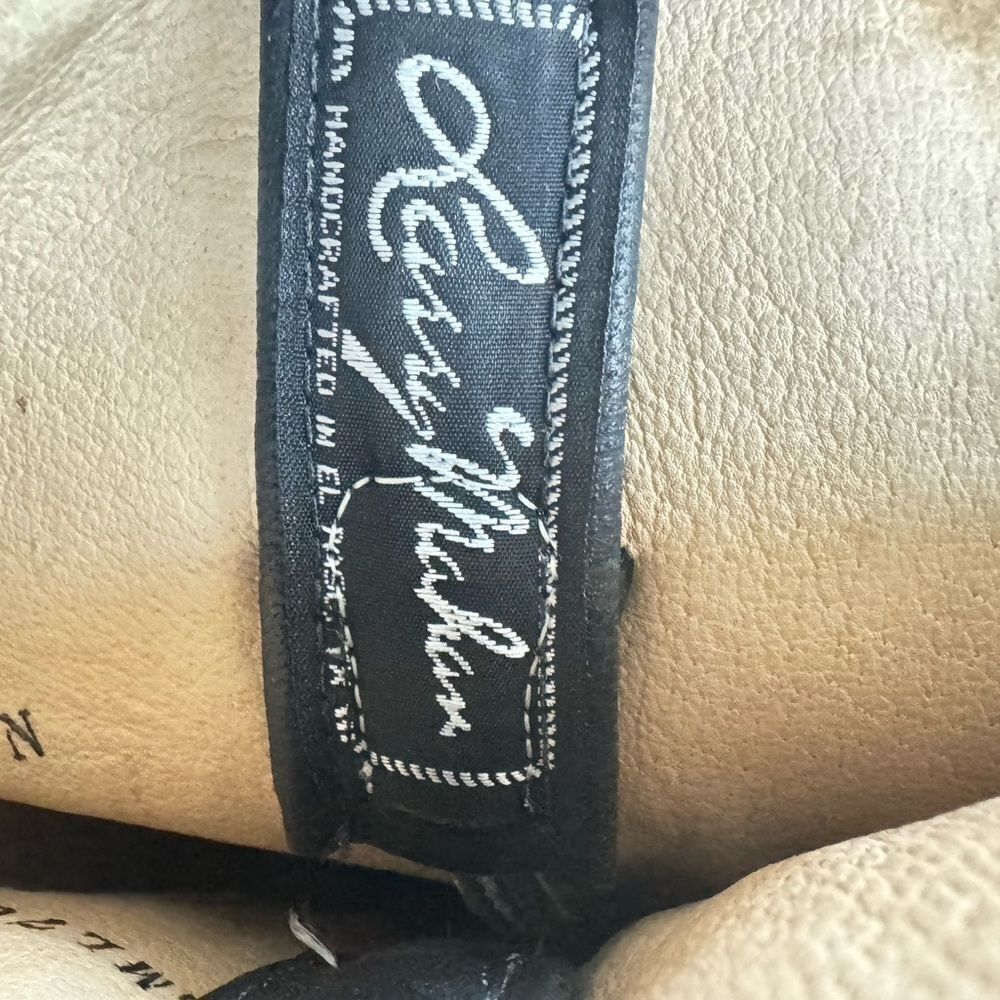 LARRY MAHAN Women’s 6.5B Black Leather Cowgirl Western Boots Handcrafted in USA - Picture 14 of 16